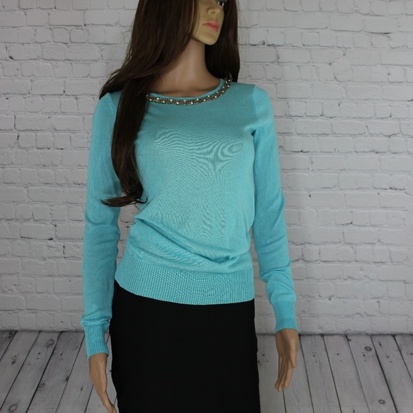 Toi et Moi Tops - Light Blue Long Sleeve Sweater